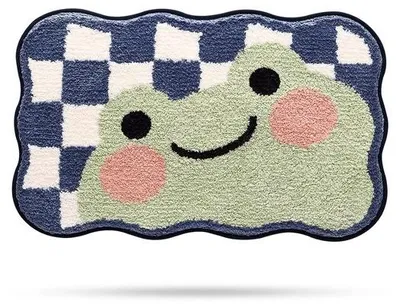 Zdjęcie produktu dla Miękka, chłonna podkładka pod kąpiel – wygodna podkładka do wanny i prysznica – można prać w pralce i suszyć – 40 x 60 cm – zielona