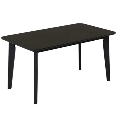 Produktbild von FURNEO | Esstisch Ausziehbarer ARTIS 90x160/240 cm Schwarz Holzoptik Holz Eiche Furnier Moderner Holztisch Erweiterbar - für Wohnzimmer und Küche