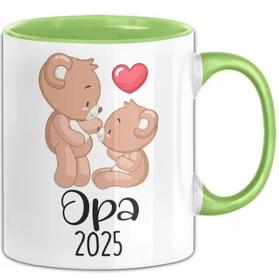 Produktbild von Trendation - Du Wirst Opa 2022 Tasse Geschenk Schwangerschaft Verkünden Großvater Überraschung Baby Kaffeetasse Opa (Grün)