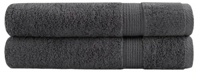 Immagine prodotto di vidaXL Asciugamani da sauna premium SOLUND 2 pezzi antracite 80x200 cm 600 g/m²