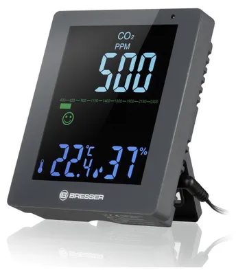 Produktbild von Bresser Optics 7004020GYE000, Grau, Kohlendioxid (CO2), 0 - 50 °C, 1 - 90%, 1 Stück(e), 110 mm