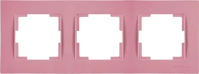 Produktbild von 3-fach Rahmen horizontal Pink/Rosa – Unterputz – Rita