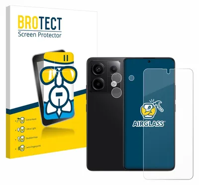 A product shot of a smartphone screen protector and its packaging.
