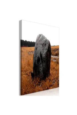 Produktbild von Italienischer Leinwand Leinwandbild - Field Signpost (1 Part) Vertical 40x60 cm Landschaften b-A-0549-b-a
