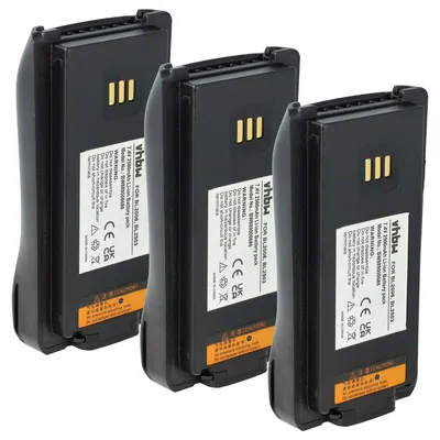 Produktbild von vhbw 3x Akku kompatibel mit Hytera PD7, PD785, PD785G Funkgerät, Walkie Talkie (2500 mAh, 7,4 V, Li-Ion)