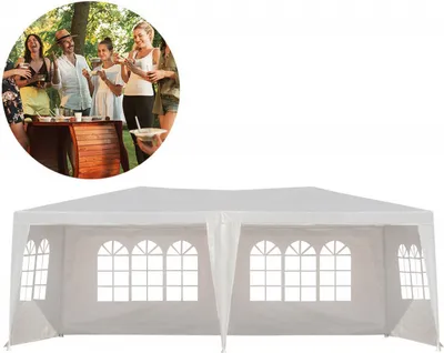 Produktbild von 4iQ Garten Pavillon 3x6 m Garenpartyzelt Pavillon Weiß