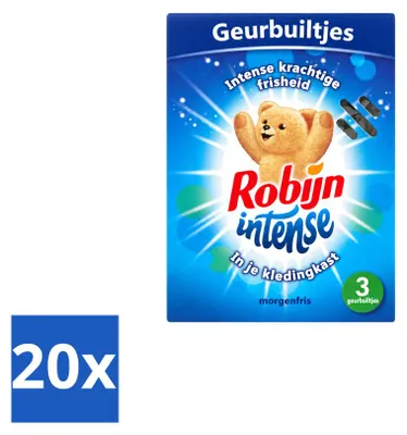 Zdjęcie produktu dla 20 woreczków zapachowych Robijn Intense – zapach świeżości – opakowanie ekonomiczne – 20 sztuk