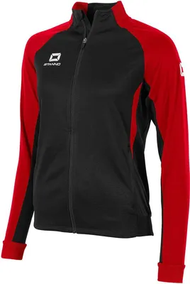Produktbild von Stanno Stadio Top Full Zip Damen - Schwarz / Rot  | Größe: XL