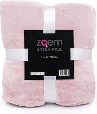 Produktbild von Unyqoos® Zoem Fleecedecke 150 x 200 cm, Rosa – 280 GSM, 100% Polyester-Fleece, superweich Wohndecke Plaid