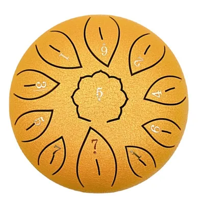 Produktbild von Zungentrommel 6 Zoll, Tongue Drum mit 11 Tönen, D-Dur, Legierter Stahl, mit Stoffbeutel,für Anfänger, Handpan Drum für Klangheilung Meditation Yoga