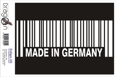 Produktbild von Aufkleber / Autoaufkleber - JDM / Die cut / Auto / OEM -  Germany - 210x80 mm schwarz - Heckscheibe / Heckscheibenaufkleber