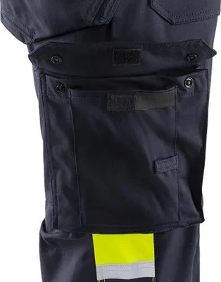 Produktbild von Fristads Flamestat High Vis Stretch-Handwerkerhose, Kl. 1 2163 ATHF 129519, Farbe:warnschutz-gelb/marine, Größe:C148