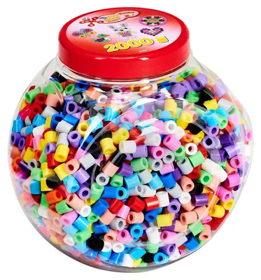 Zdjęcie produktu dla Hama8588 Hama Bügelperlen maxi, in Kunststoffdose, roter Deckel