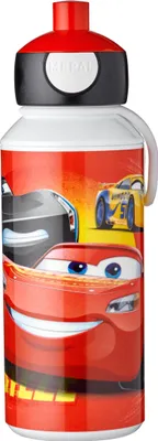Produktbild von Mepal - Trinkflasche Pop-up Campus - Wasserflasche - Auslaufsichere Flasche für die Schule - Wiederverwendbar - BPA-frei & Spülmaschinenfest - 400 ml - Cars