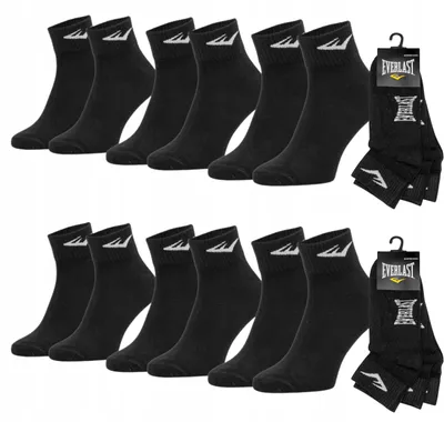 Produktbild von Everlast SKQ003 Sport Socken Schwarz 6er Pack Größe 43-46
