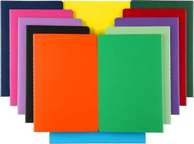 Produktbild von Gelb-rotes großes gelinieertes Notizbuch, Tagebuch, Skizzenbuch, 21 x 28 cm, für Schule, Geschenk
