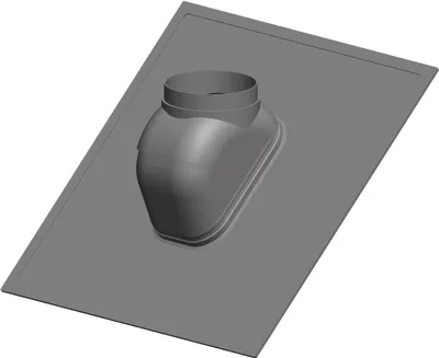 Produktbild von Atec Dachpfanne PolyTop 25Gr bis 45Grad schwarz DN 60/100 + DN 80/125