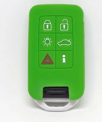 Produktbild von Auto Schlüssel Silikon Schutz Hülle Grün kompatibel mit Volvo XC70 V70 S60 S80 Smartkey 6 Tasten KEYLESS SMARTKEY