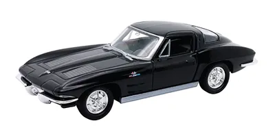 Immagine prodotto di Chevrolet Corvette 1963 in metallo modello auto auto giocattolo 94 (nero)