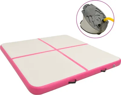 Produktbild von "2024"cloris Aufblasbare Gymnastikmatte mit Pumpe 200x200x15 cm PVC Rosa - Sonstige Sportausrüstung CHY95091019