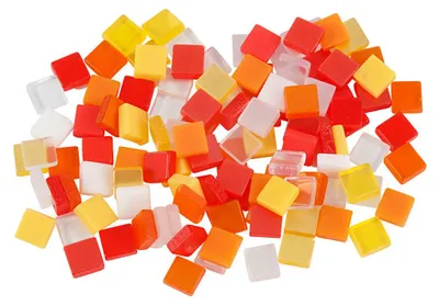 Zdjęcie produktu dla plastikowa mini mozaika kwadratowa czerwona 5x5mm