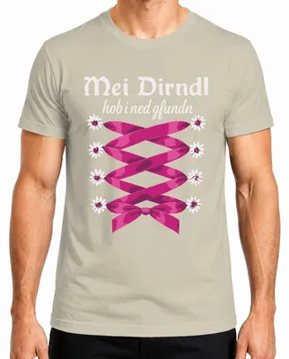 Productafbeelding van , Beierse traditionele kleding, Dirndl, Edelweiß, heren T-shirt, naturel, XXL