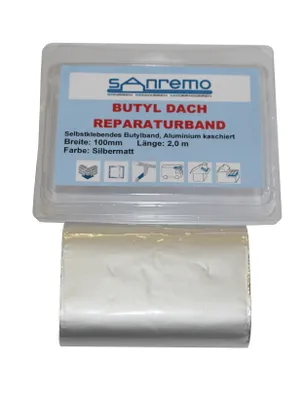Produktbild von Sanremo DACH Reparaturband Dachrinne selbstklebendes Butylband Alu matt 100mm x 2m