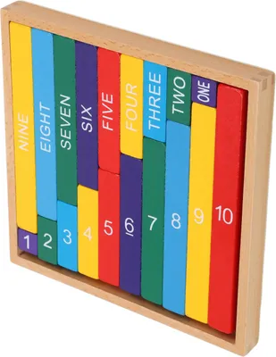 Obrázek produktu pro Barevná Montessori desítková lišta, dřevěná výuková pomůcka pro výuku matematiky, profesionální barevná lišta