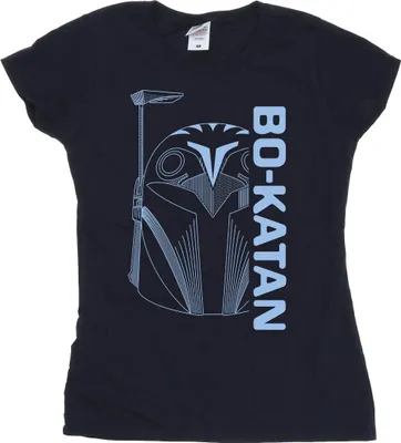 Produktbild von Star Wars - "The Mandalorian" T-Shirt für Damen BI43346 (L) (Marineblau)