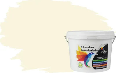 Produktbild von RyFo Colors Silikonharz Fassadenfarbe Lotuseffekt Trend Hauch von Gelb 3l - bunte Fassadenfarbe, weitere Gelb Farbtöne und Größen erhältlich, Deckkraft Klasse 1