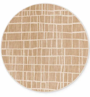 Produktbild von Ted Baker Flachgewebeteppich Rund Crouch, Wetterfest, Pflegeleicht, Jute Weiß