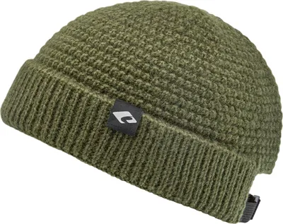 Chillouts kurze Docker Strickmütze Paddy mit Umschlag & Schnallenverschluss in grün