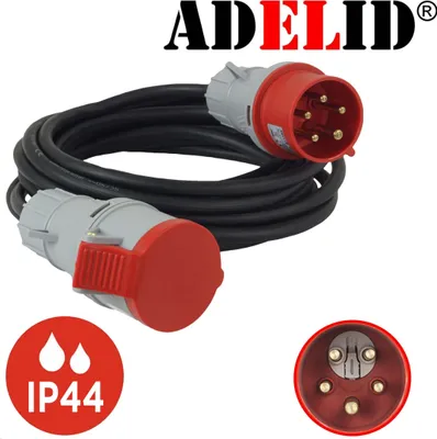 Produktbild von 20m CEE Starkstromkabel mit Phasenwender 16A 5x1,5mm² Verlängerungskabel Gummikabel H05RR-F IP44