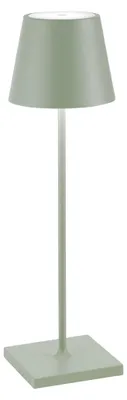 Immagine prodotto di Zafferano Lampada a led da tavolo Poldina Pro Verde Salvia ricaricabile e dimmerabile con batteria fino a 12 ore. Da uso esterno IP65