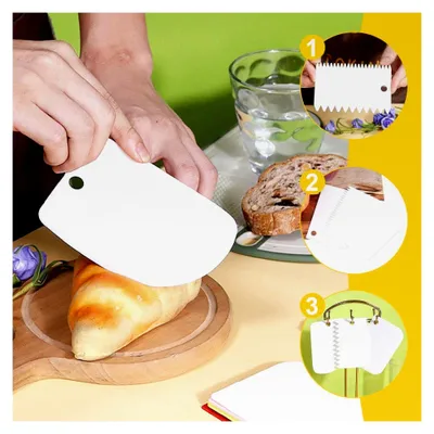 Produktbild von Edelstahl-Schneebesen und Mehlschaber Set, 3-teilig