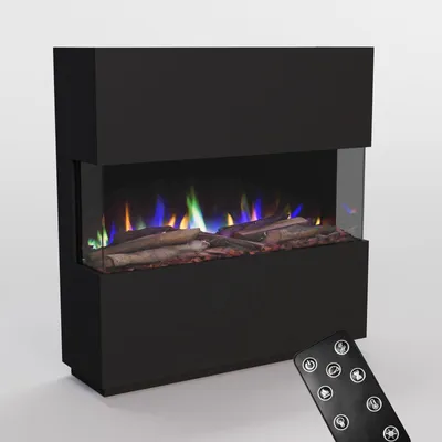 Produktbild von Glow Fire Elektrokamin 'PR16' in Weiss | LED Standkamin in weiß mit Heizung (1500 W) | HxBxT: 130x131x40cm
