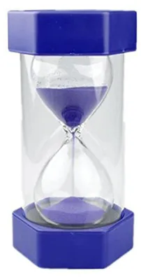 Produktbild von Sicherheits-Sanduhr, 16 cm - Großformat, Blau, 60 Minuten