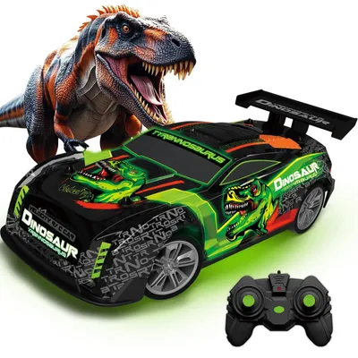 Produktbild von Ferngesteuertes Auto ab 3 4 5 6 7 Jahre Dinosaurier Spielzeug mit Licht Dinosaurier-driftauto