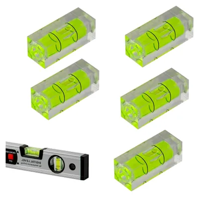 Produktbild von Mini Wasserwaage, 5 Stück, kleine Wasserwaage, Blasenlibelle, kompakte Wasserwaage (15 × 15 × 40 MM)