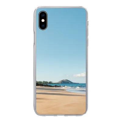 Produktbild von MuchoWow® Handyhülle Schutzhülle Hülle für iPhone Xs Strand - Sommer - Palmen Silikon Softcase Handy Hülle - Handytasche