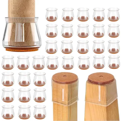 Produktbild von Stuhlfuß-Bodenschutz, 32 Stück, aus Silikon