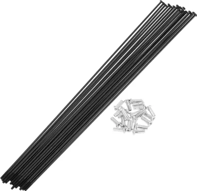 Produktbild von 20 Set 14G Gerade Zug Fahrradspeichen 241mm Gerade Zug Fahrradrad Speichen Kohlenstoffstahl Schwarz