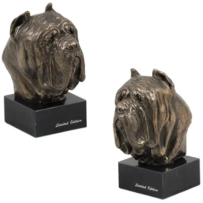 Imagen del producto de Art-Dog Busto – Mastín napolitano – moldeado en polvo de bronce y resina