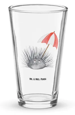 Produktbild von Mr. & Mrs. Panda Glas Seeigel - Transparent - Geschenk, Lebe, Selbstliebe, Achtsamkeit, Cocktailglas, Bierglas, Wasserglas, Meer, Longdrinkglas, Selbstakzeptanz, Leben