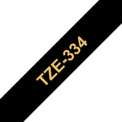 Produktbild von Brother Schriftbandkassette TZE-334 schwarz/gold 12 mm