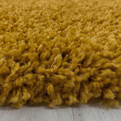 Produktbild von Hochflor Teppich Sima Läufer, Farbe: Goldfarbe, Größe:80x250 cm