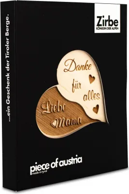 Produktbild von Zirbenherz Mini Danke für alles Liebe Mama