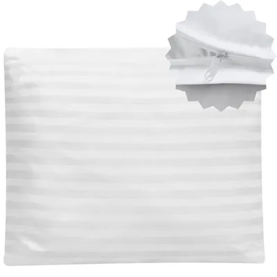Produktbild von Homeli Hotel Kissenbezug 50x70 Baumwolle Weiß Streifen