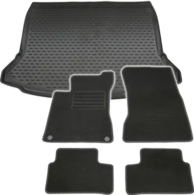 Produktbild von Gummi-Kofferraumwanne + Fußmatten Set für Mercedes W177 A-Klasse, Bj. 5/2018-