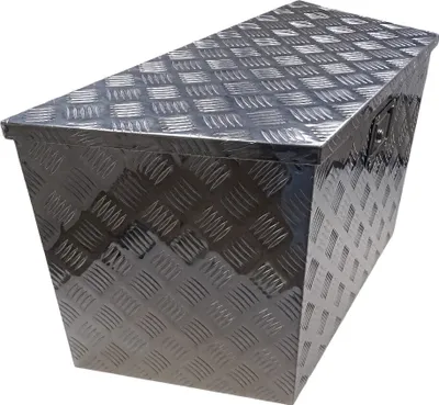 Produktbild von Deichselbox / Staubox aus Aluminium 830/540 x 360 x H490mm V-Form f PKW Anhänger